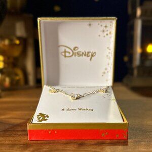 Disney Mickey Mouse Necklace | I Love Mickey 14k Gold Flash Plated